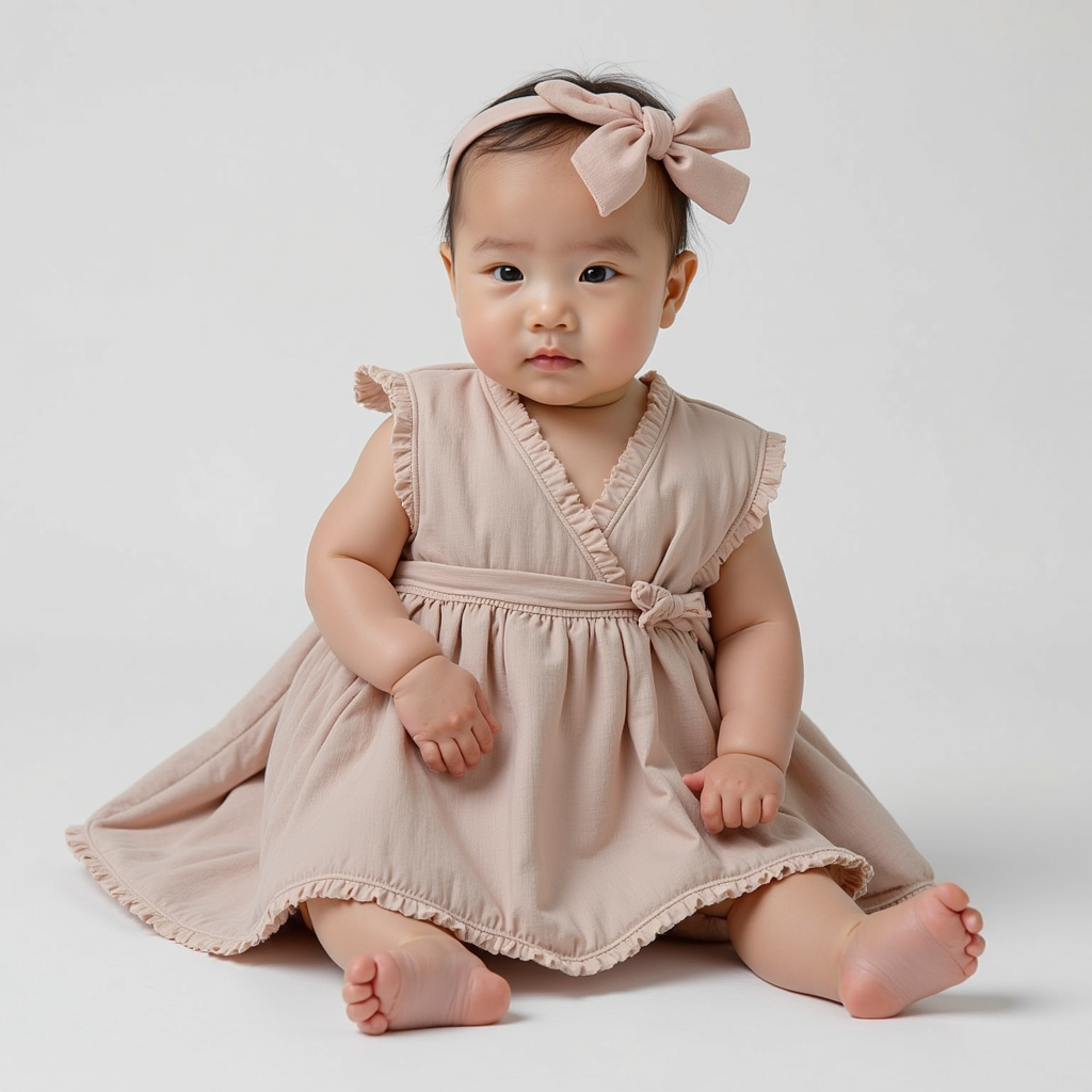 Kids Dress - Sandalwood